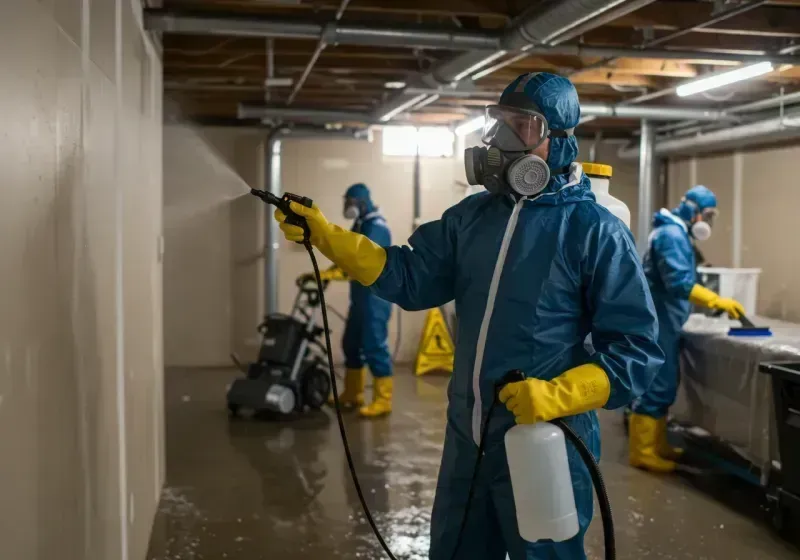 Basement Sanitization and Antimicrobial Treatment process in North Bethesda, MD